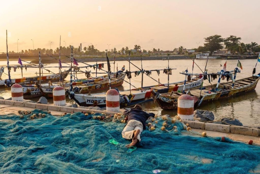 Fishing harbor of Aného