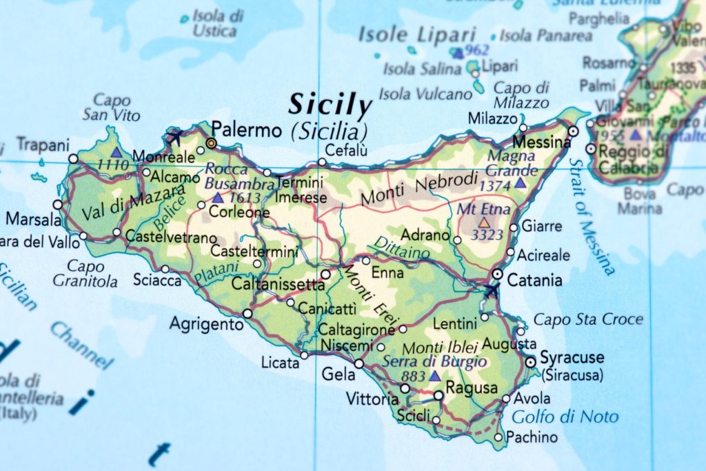 sicily map