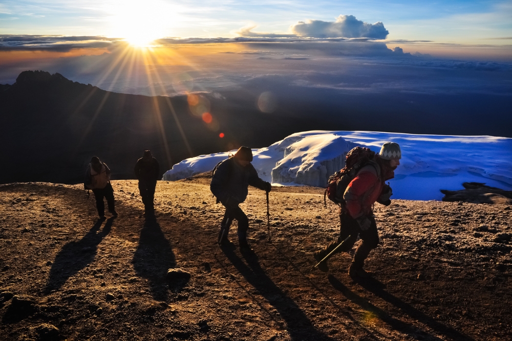 summiting kilimanjaro