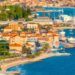 Aerial view at town Trogir, Croatia