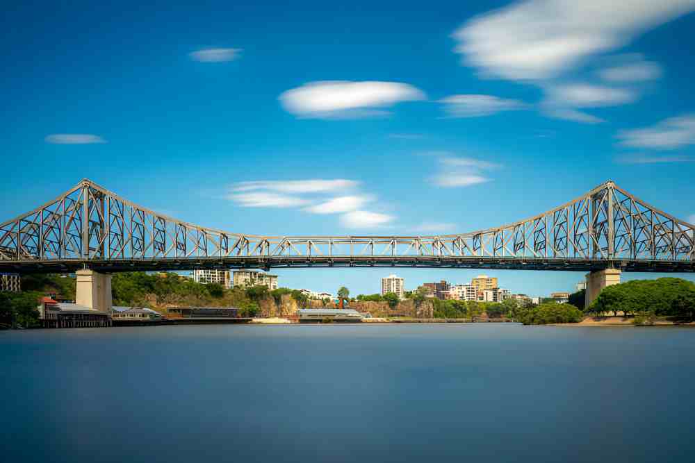 Brisbane river and story bridge in australia