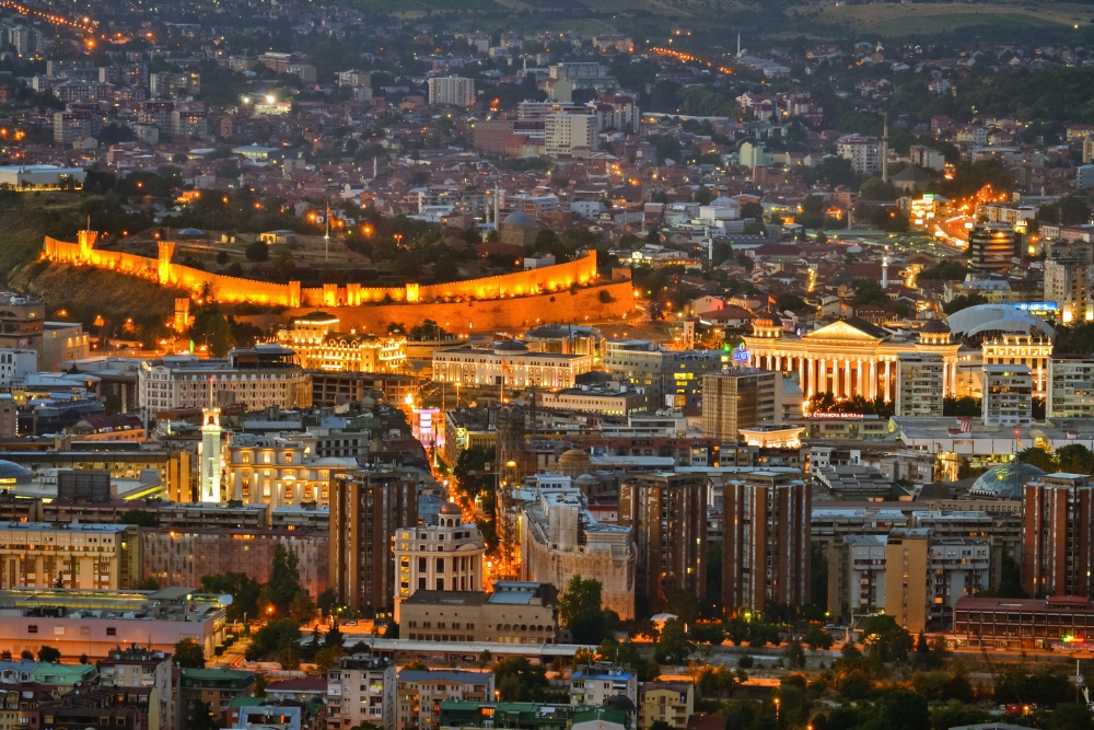 Skopje at night