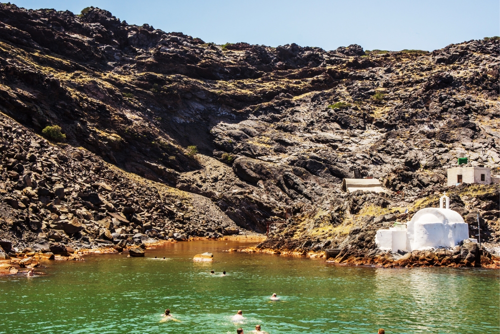 Santorini's hot springs