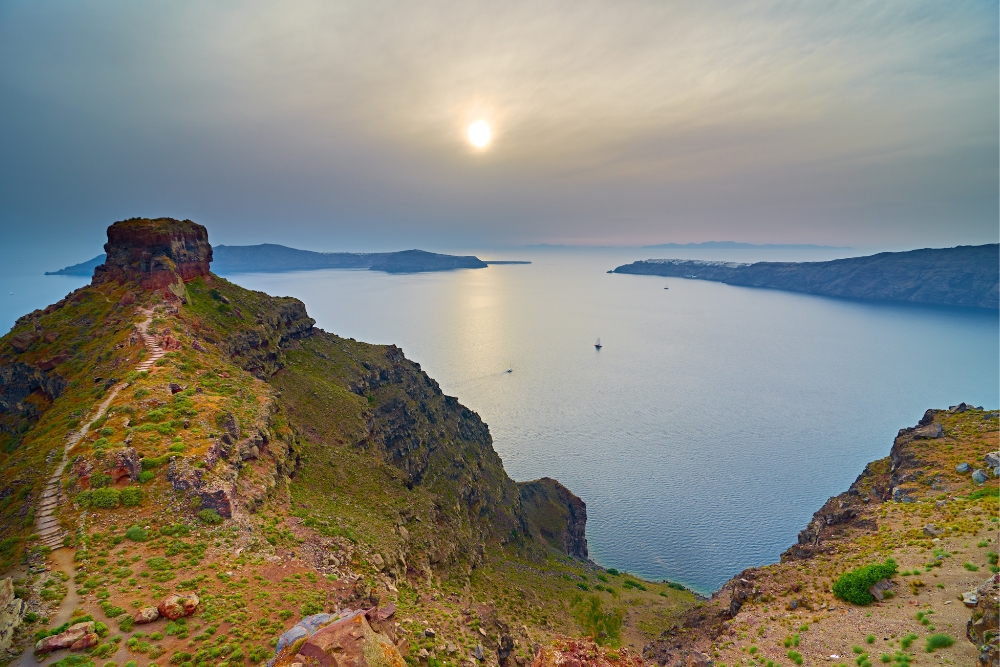 Skaros Rock santorini sunset