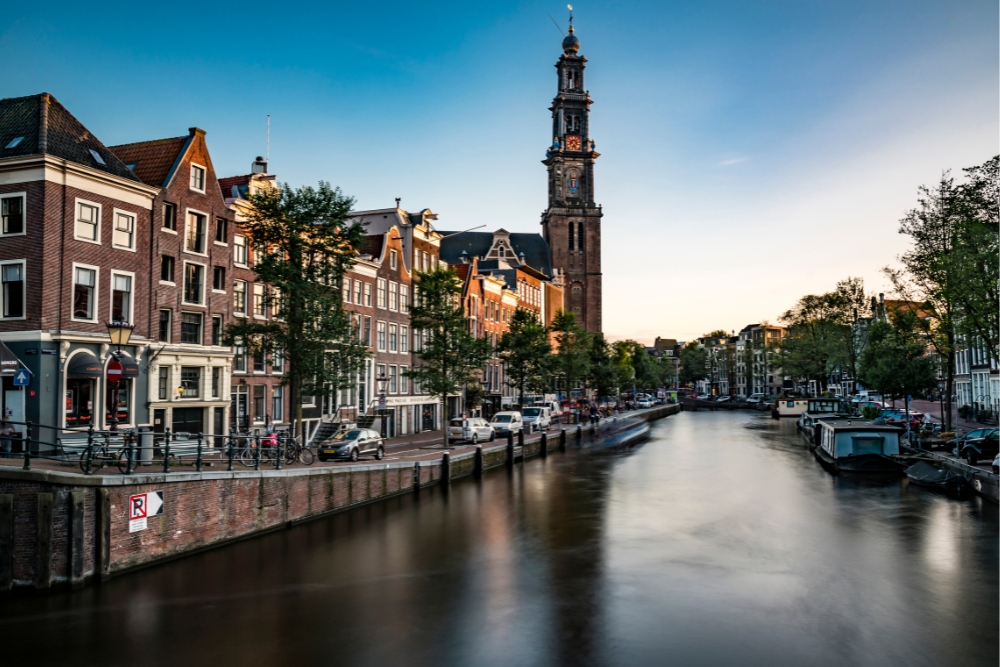 Westerkerk Biking Routes Through Amsterdam