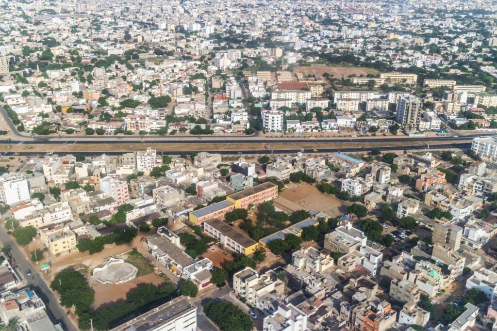 Aerial view of Dakar