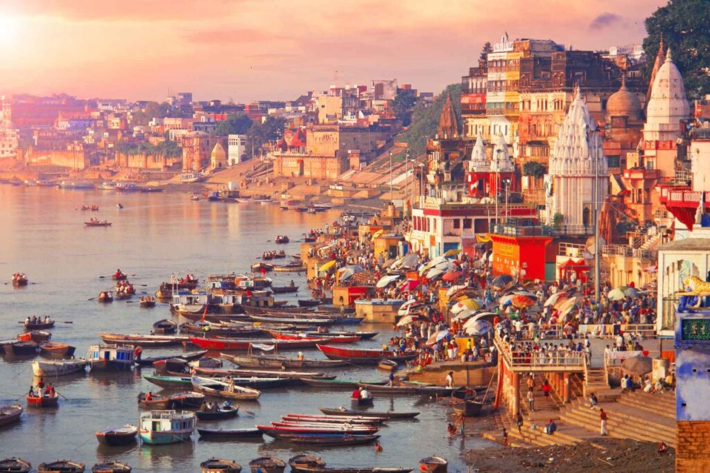 Holy town of Varanasi and the river of Gange